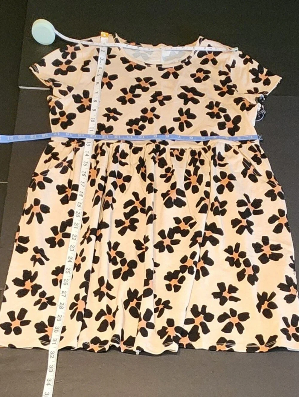 Girls Plus size/Womens Small, Animal Print Dress,Tunic? Whatever? Pockets Cotton